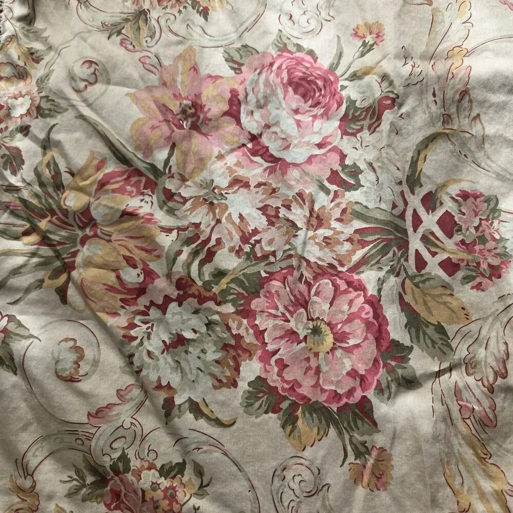 Pair (2) Vintage Ralph Lauren Guinevere Aragon Ruffled Euro Shams Cotton 25